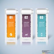 Abstract 3D torn paper Infographic