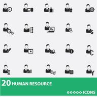 Business man human resource icons vector