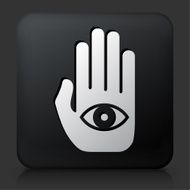 Black Square Button with Eye in Hand N2