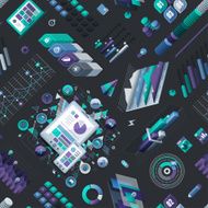 Infographic Seamless Pattern N4
