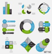 Collection of Infographic Templates for Business Vector Illustra N112