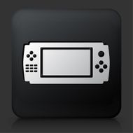 Black Square Button with Game Controller Icon N4