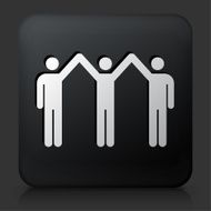 Black Square Button with Small Group Icon N5