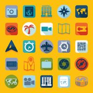 Set of summer tourism icons N512