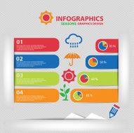 Seasons Infographics design vector