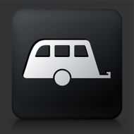 Black Square Button with Trailer Icon