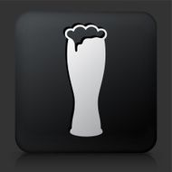 Black Square Button with Beer Glass