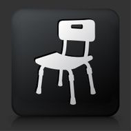 Black Square Button with Disabled Chair Icon
