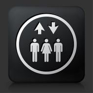 Black Square Button with Up &amp; Down Group Icon