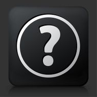 Black Square Button with Question Mark Icon N3