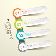 3d paper label infographic elements
