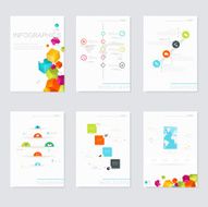 Set of infographics elements in modern flat business style N15