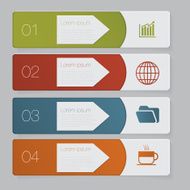 Infographic Design number banners template graphic or website layout N50