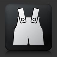Black Square Button with Baby Overalls