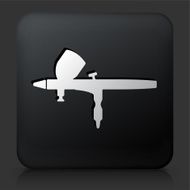 Black Square Button with Paint Sprayer