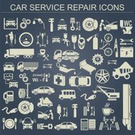 Set of auto repair service elements N11