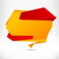 Blank empty speech bubble Origami banner background N19