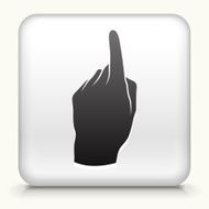 White Square Button with Pointing Icon N2