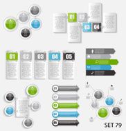 Collection of Infographic Templates for Business Vector Illustra N113