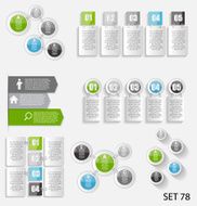 Collection of Infographic Templates for Business Vector Illustra N114