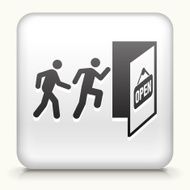 White Square Button with Open Store Icon