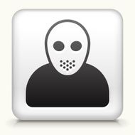White Square Button with Mask