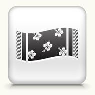 White Square Button with Beach Towel Icon