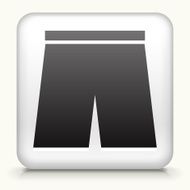White Square Button with Swimming Trunks Icon