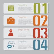 Infographic Design number banners template graphic or website layout N51