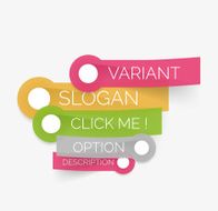 Vector stickers with text on white background N2