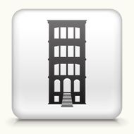 White Square Button with Building Icon N4