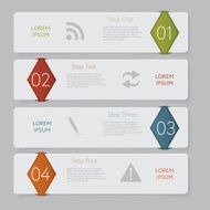 Infographic Design number banners template graphic or website layout N52
