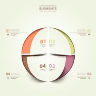 abstract 3d origami paper infographics N11
