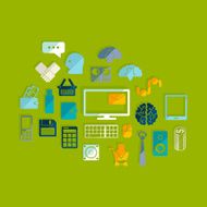 Set of business icons N117