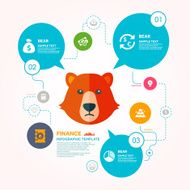 Bear market and Finance infographic template N2