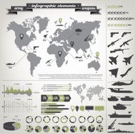 Army and weapons infographic elements N5