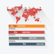 Map info graphics design vector