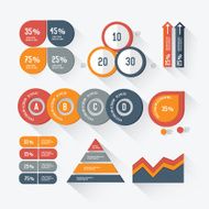 Elements of Infographic design on white background vector