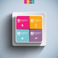 Abstract 3D paper Infographic N66