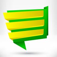 Blank empty speech bubble Origami banner background N20