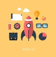 modern vector start up concept illustration
