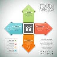 Four Color Arrows Infographic