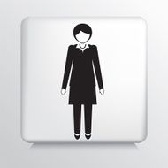 Square Icon With Businesswoman N2