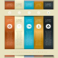 vector abstract paper banner infographic