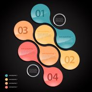 Modern black infographics banner N7