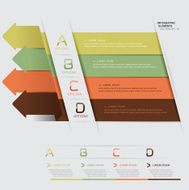 Modern infographics origami style step up options banner N2