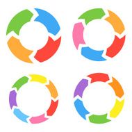 Color Circle Arrows Set