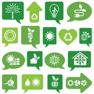 Eco speech bubbles and icon