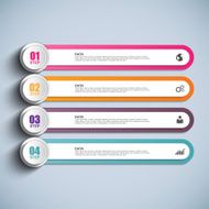 Abstract 3D paper Infographic N67