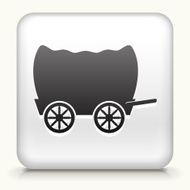 Square Button with Wagon interface icon